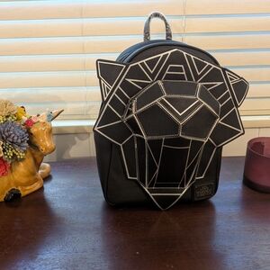 NWT Wakanda Forever Hardtag Loungefly Black Geometric Panther Backpack